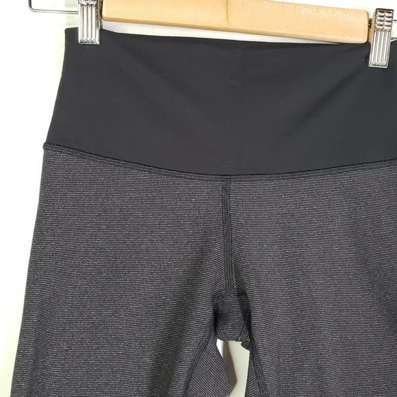 Lululemon Wunder Under‎ Pant High/Low Leggings 2? Wee Stripe Heathered Black - Picture 2 of 11